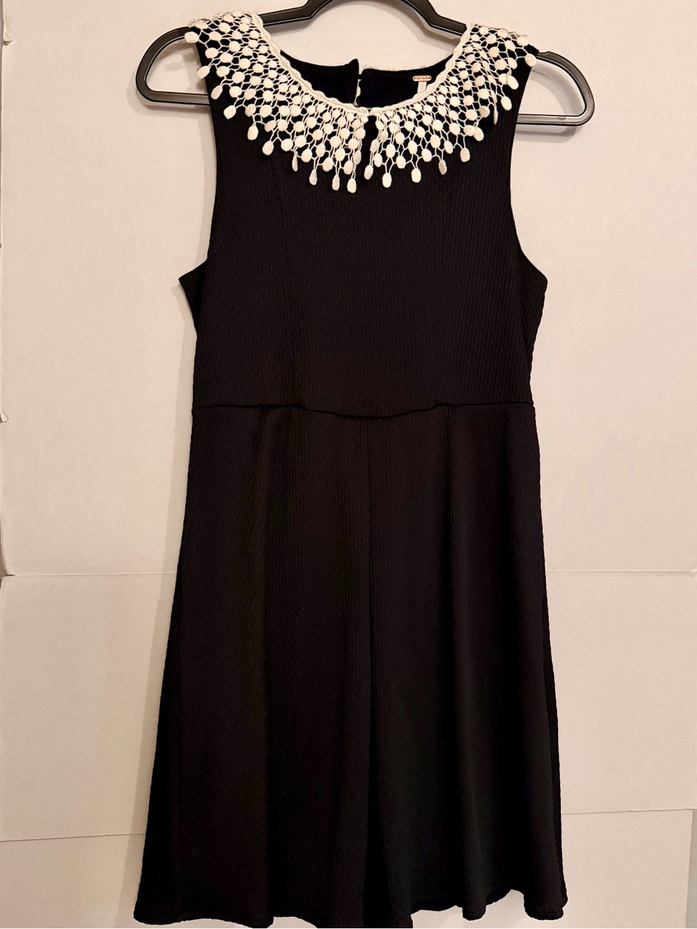 Free People Black Backless Mini Dress with Jeweled Neckline - Picture 2 of 6